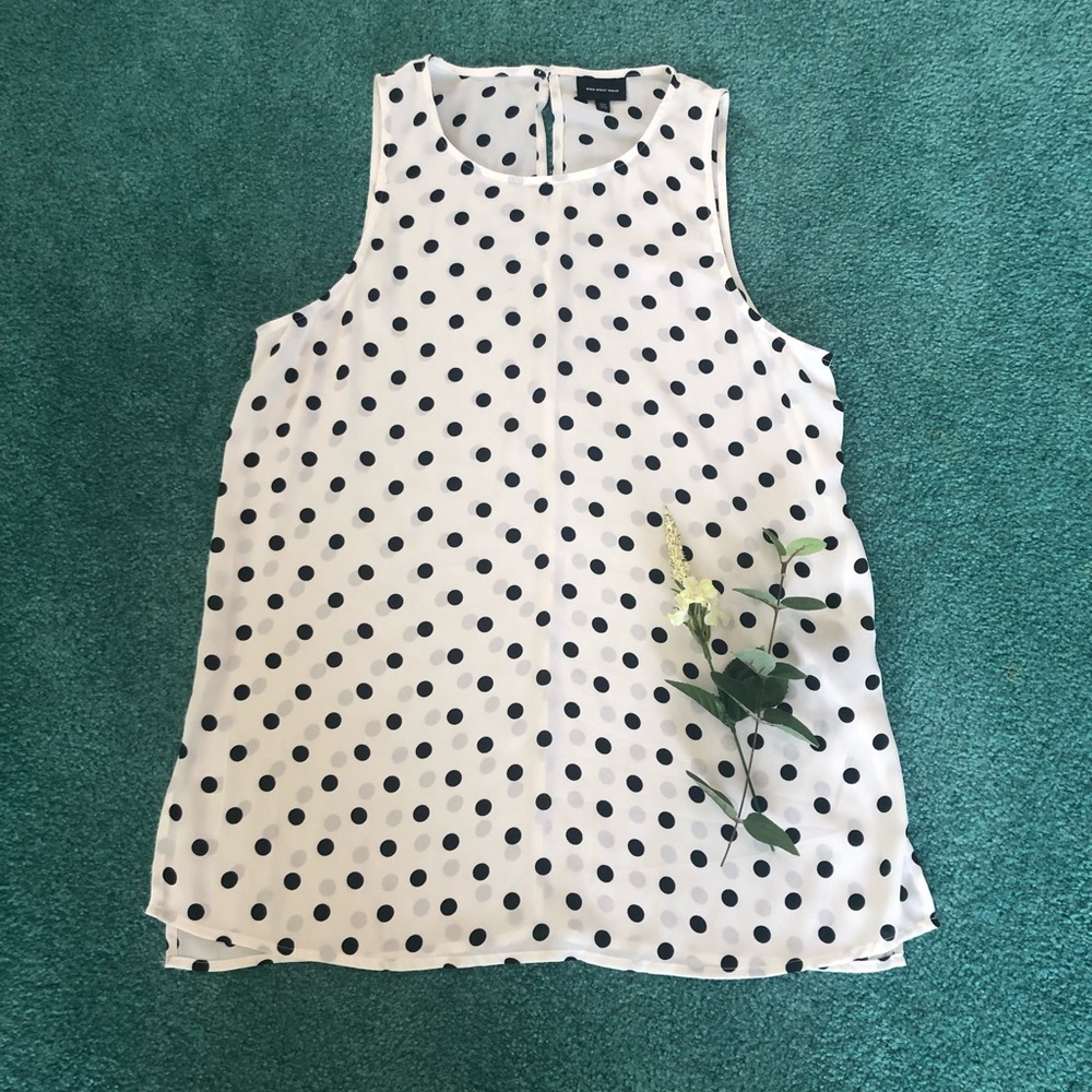Polka Dot Tank! Worn Once 🖤